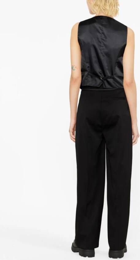 MM6 Maison Margiela Pantalon met wijde pijpen Zwart