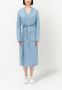 MM6 Maison Margiela Kraagloze trenchcoat Blauw - Thumbnail 2