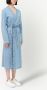MM6 Maison Margiela Kraagloze trenchcoat Blauw - Thumbnail 3