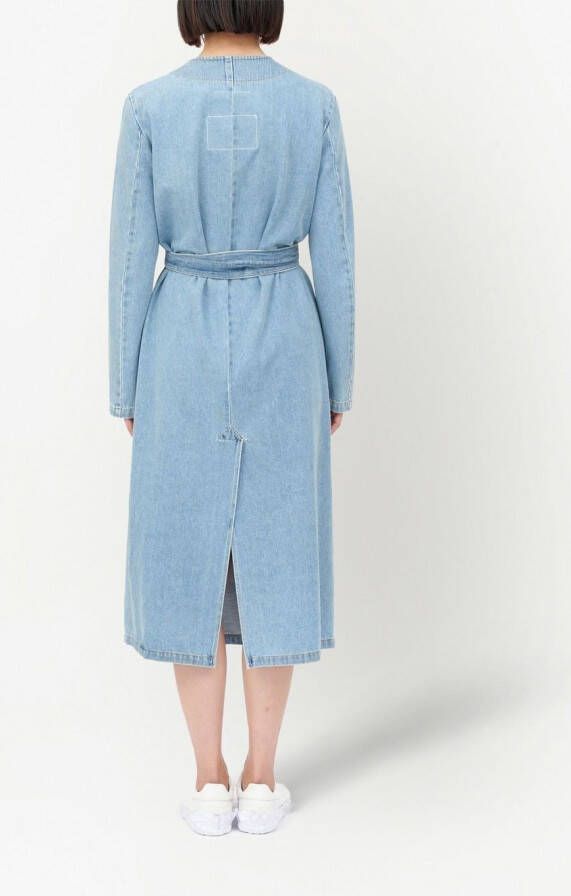 MM6 Maison Margiela Kraagloze trenchcoat Blauw