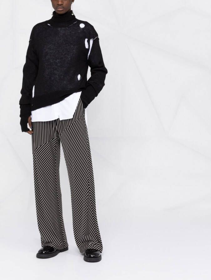 MM6 Maison Margiela Trui met hoge hals Zwart