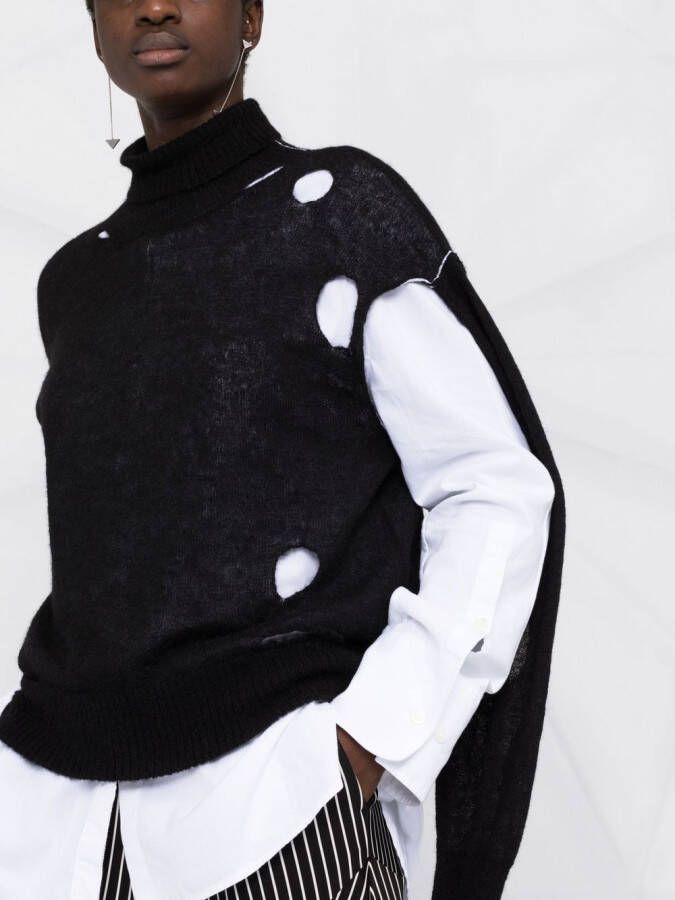 MM6 Maison Margiela Trui met hoge hals Zwart