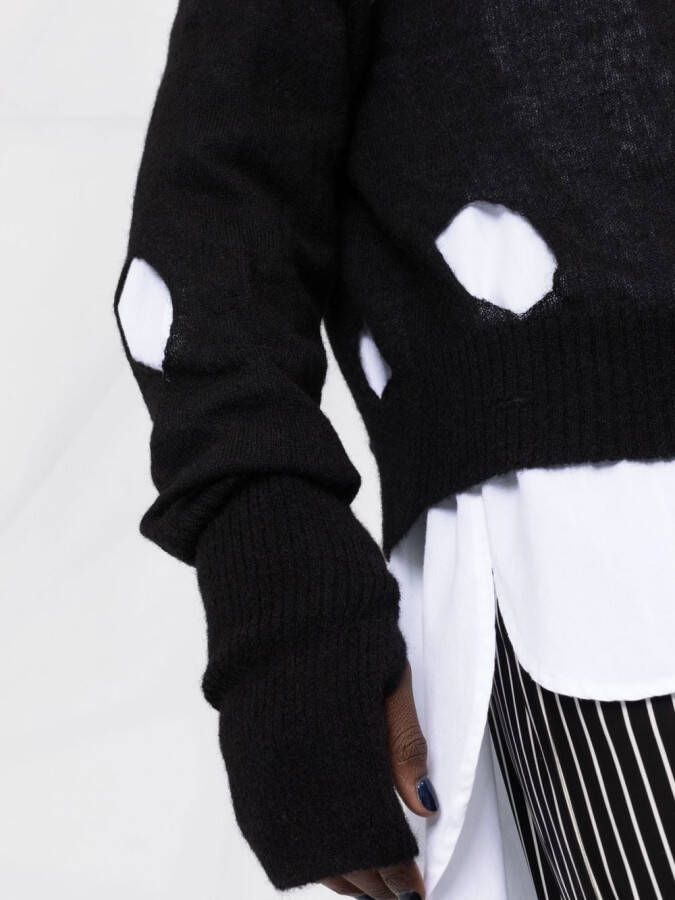 MM6 Maison Margiela Trui met hoge hals Zwart