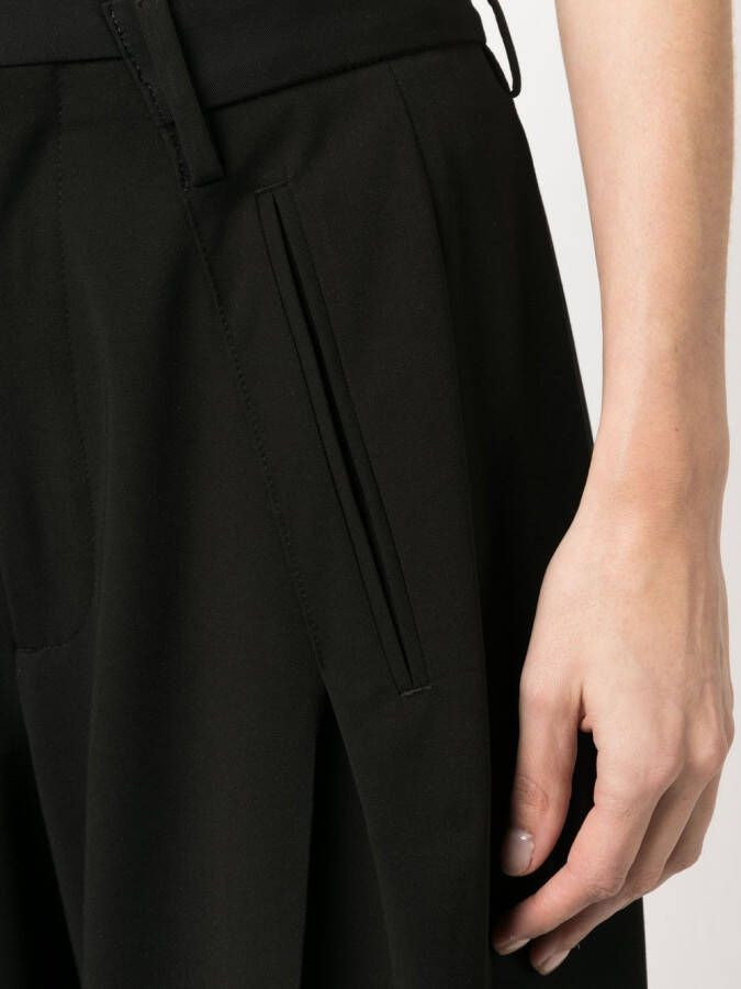 MM6 Maison Margiela Plooibroek met wijde pijpen Zwart