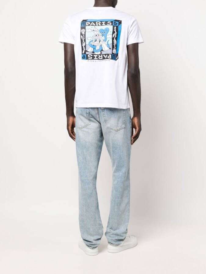 MODES GARMENTS Modes T-shirt met print Wit
