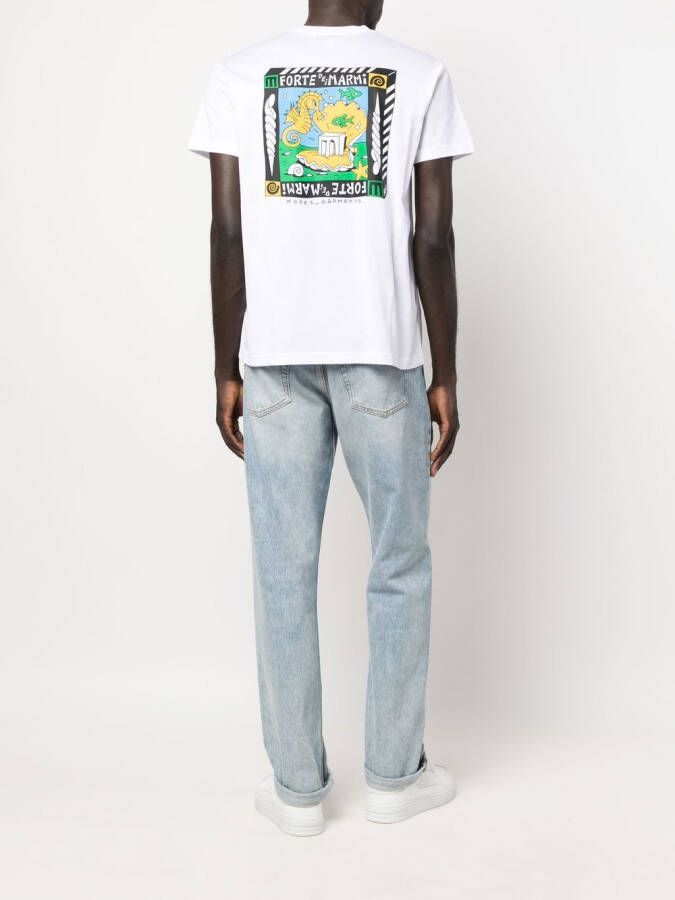 MODES GARMENTS Modes T-shirt met print Wit