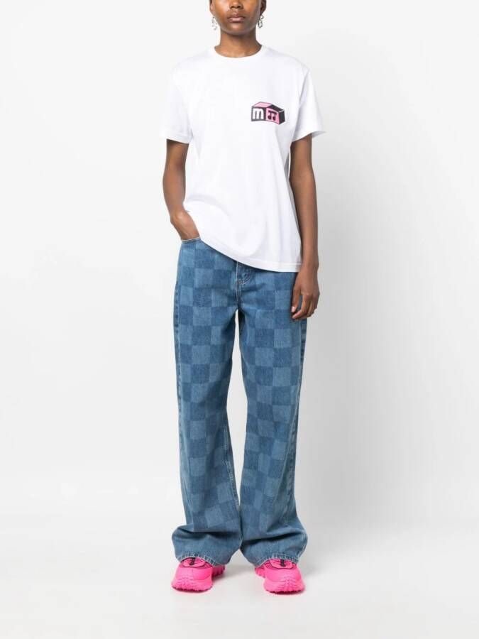 MODES GARMENTS T-shirt met logoprint Wit