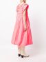 Molly Goddard Midi-jurk met ruches Roze - Thumbnail 4