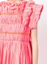 Molly Goddard Midi-jurk met ruches Roze - Thumbnail 5