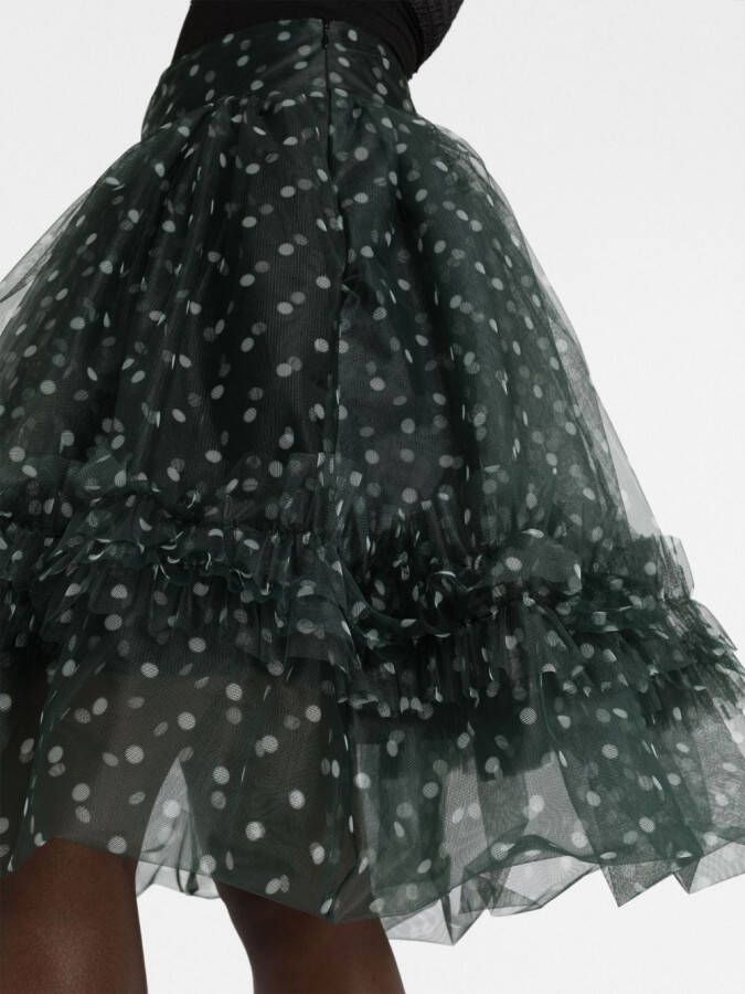 Molly Goddard Tulen midi-rok Zwart