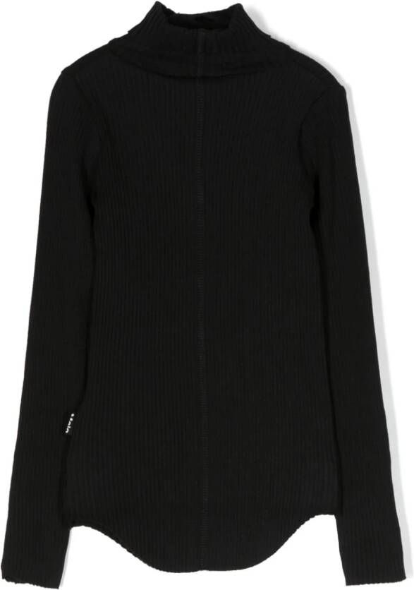 Molo Ribgebreid T-shirt Zwart