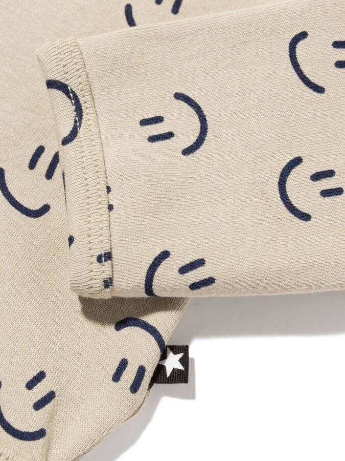 Molo Twee rompers met smiley-print Blauw