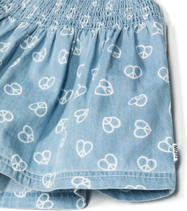 Molo Shorts met hartprint Blauw