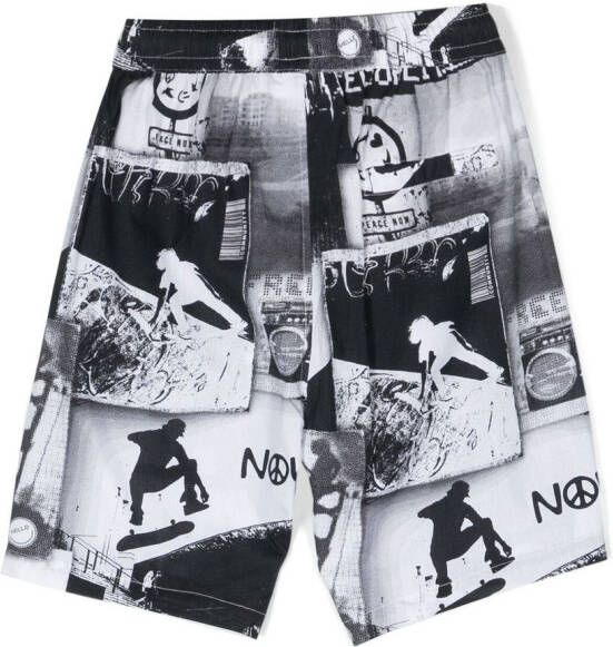 Molo Shorts met print Wit
