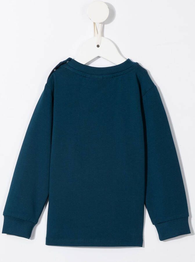 Molo Sweater met bladerprint Blauw