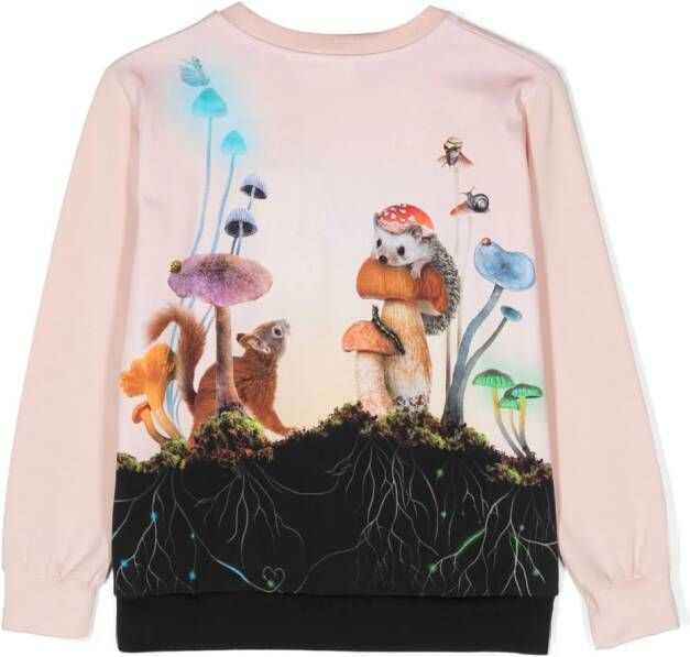 Molo Sweater met dierenprint Roze