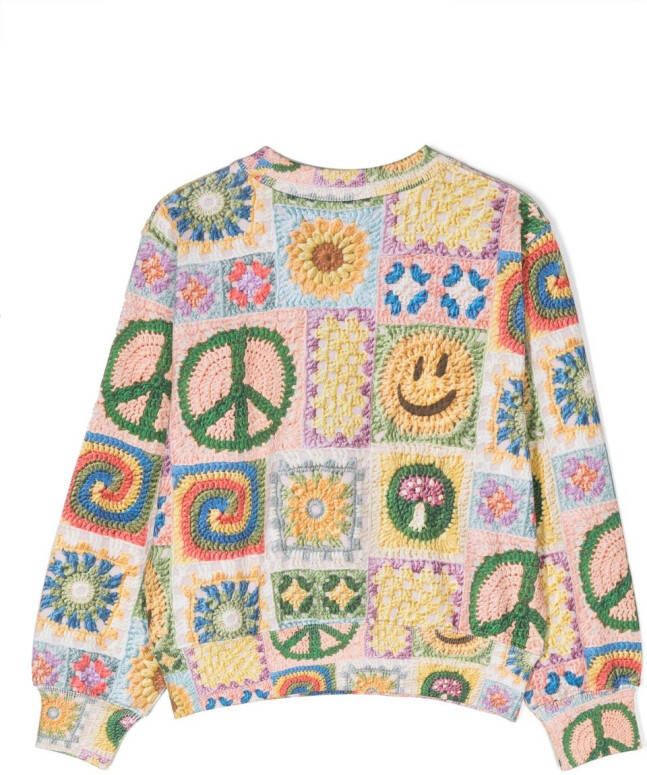 Molo Sweater met patchwork Roze