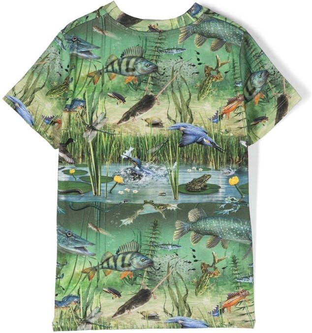 Molo T-shirt met grafische print Groen