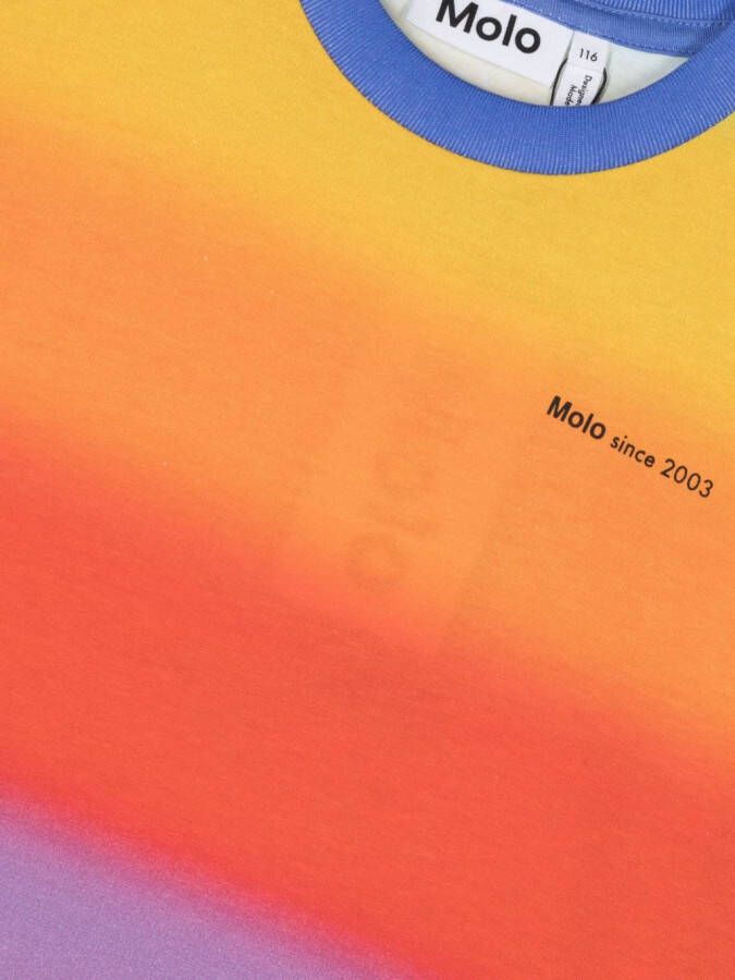 Molo T-shirt met logoprint Oranje