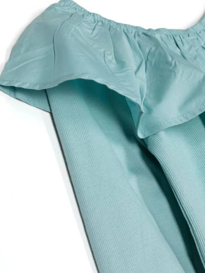 Molo T-shirt met ruchekraag Blauw