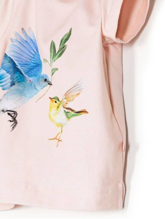 Molo T-shirt met vogelprint Roze