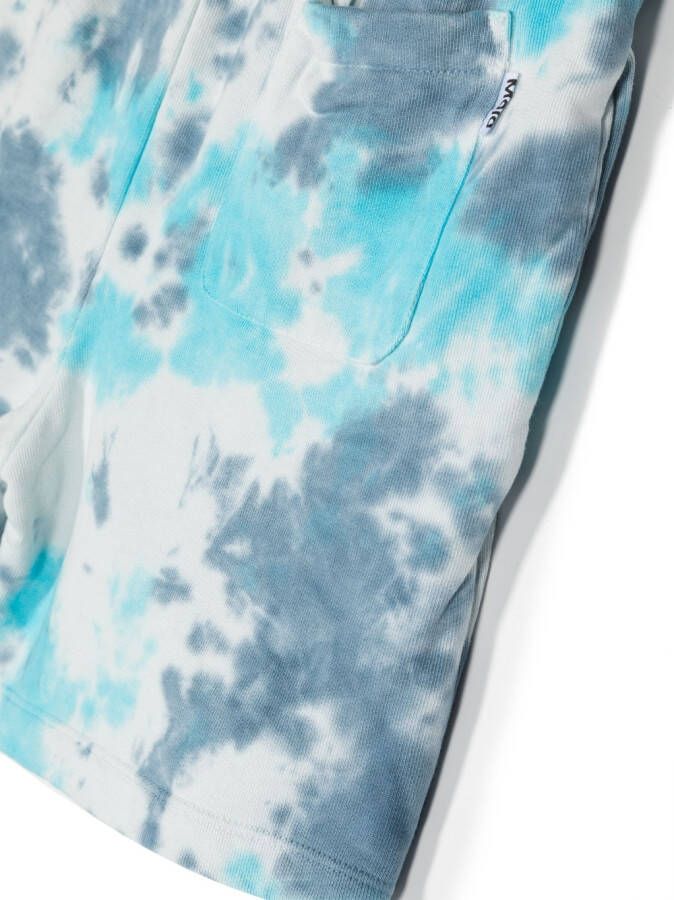 Molo Shorts met tie-dye print Blauw