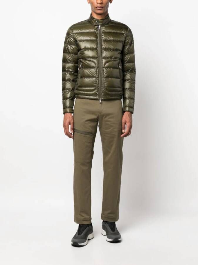 Moncler Donsjack met logopatch Groen