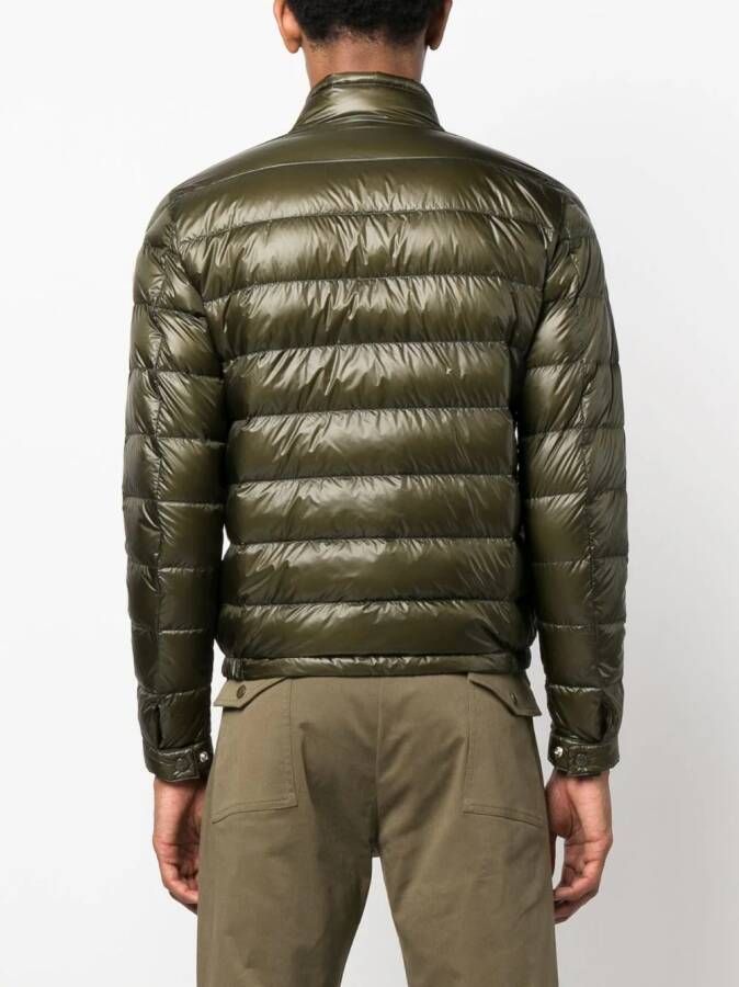 Moncler Donsjack met logopatch Groen