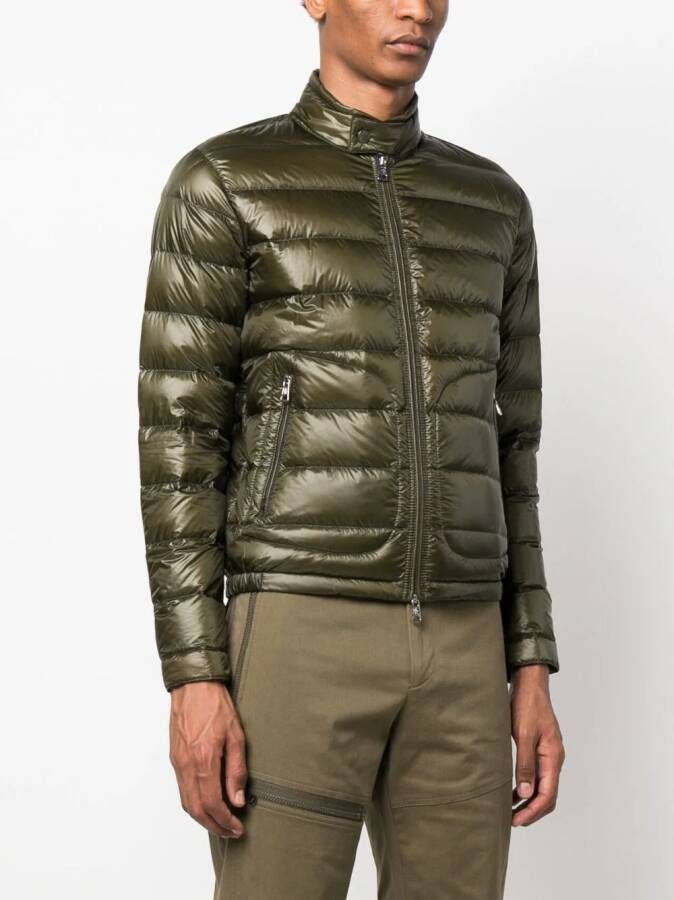 Moncler Donsjack met logopatch Groen