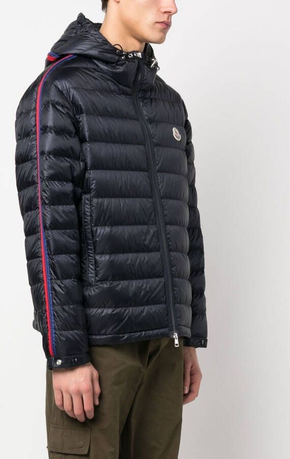 Moncler Donsjack met logopatch Blauw