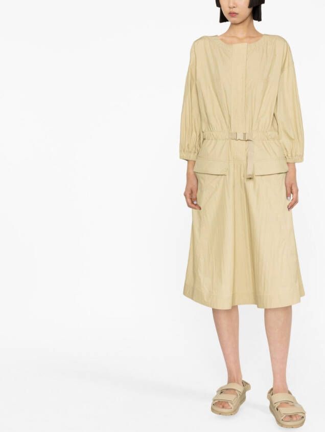 Moncler Midi-jurk met ceintuur Beige