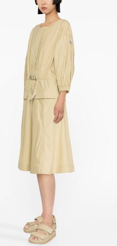 Moncler Midi-jurk met ceintuur Beige