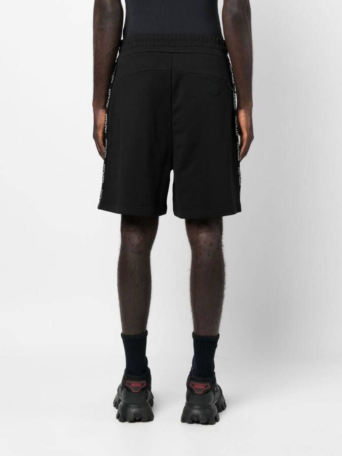 Moncler Bermuda shorts met logoprint Zwart