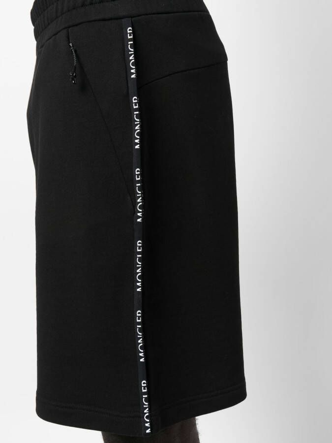 Moncler Bermuda shorts met logoprint Zwart