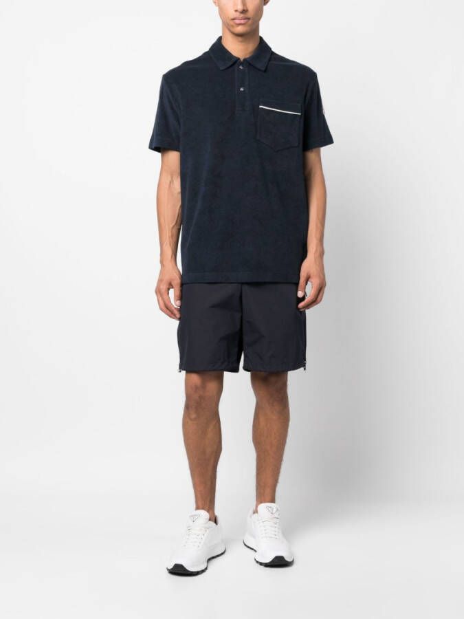 Moncler Bermuda shorts met trekkoord Blauw