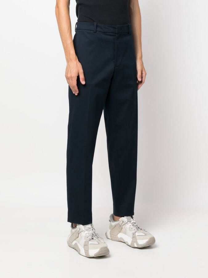 Moncler Chino met logo-applicatie Blauw