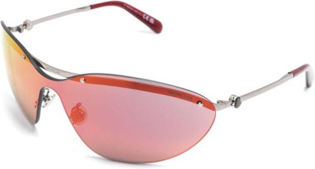 Moncler Carmel zonnebril met schild montuur Rood