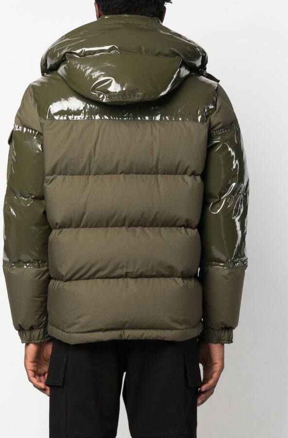 Moncler Donsjack met capuchon Groen