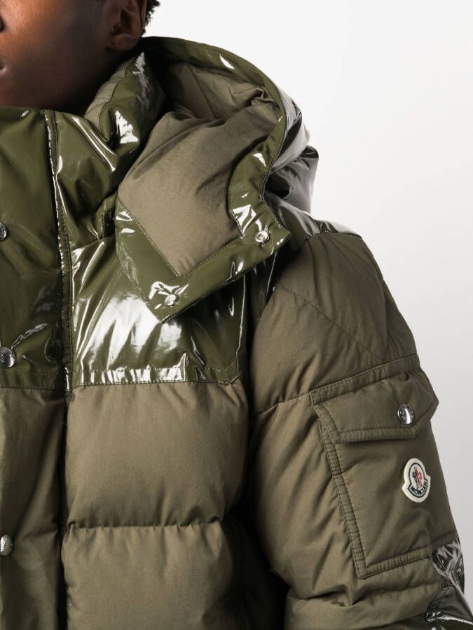 Moncler Donsjack met capuchon Groen