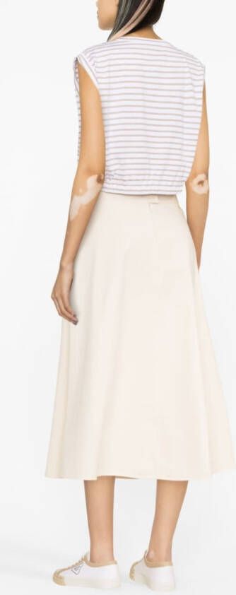 Moncler Katoenen midi-rok Beige