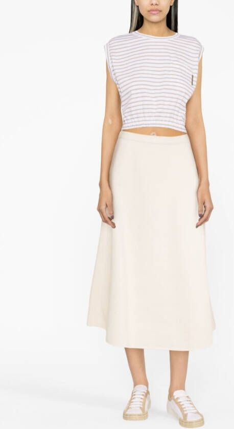 Moncler Katoenen midi-rok Beige
