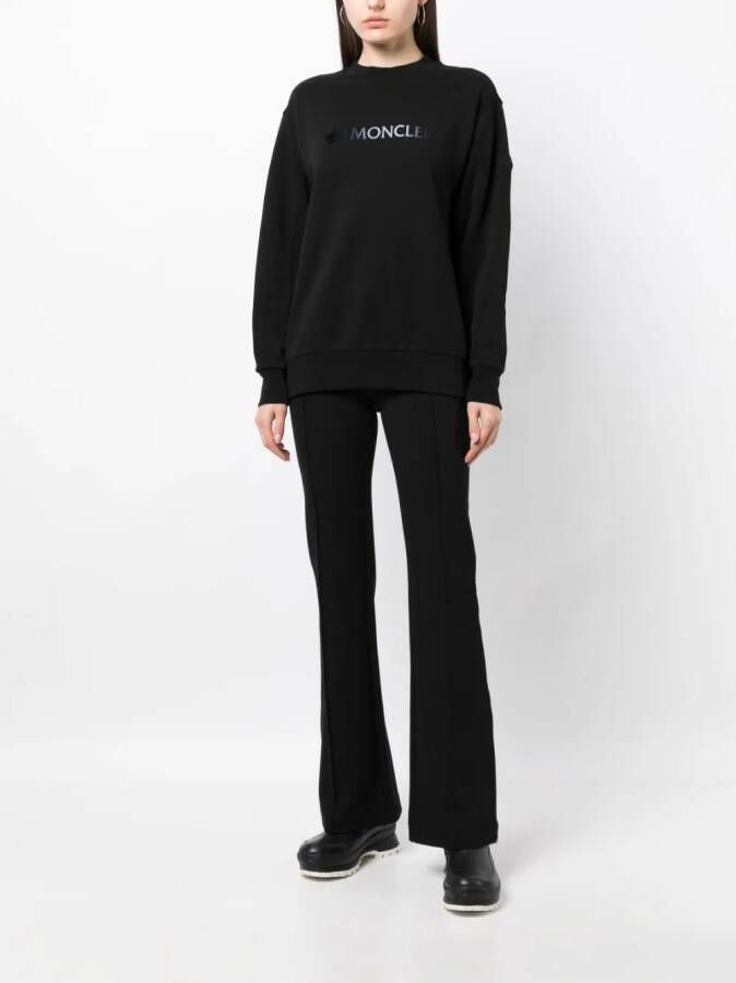 Moncler Sweater met logo-reliëf Zwart