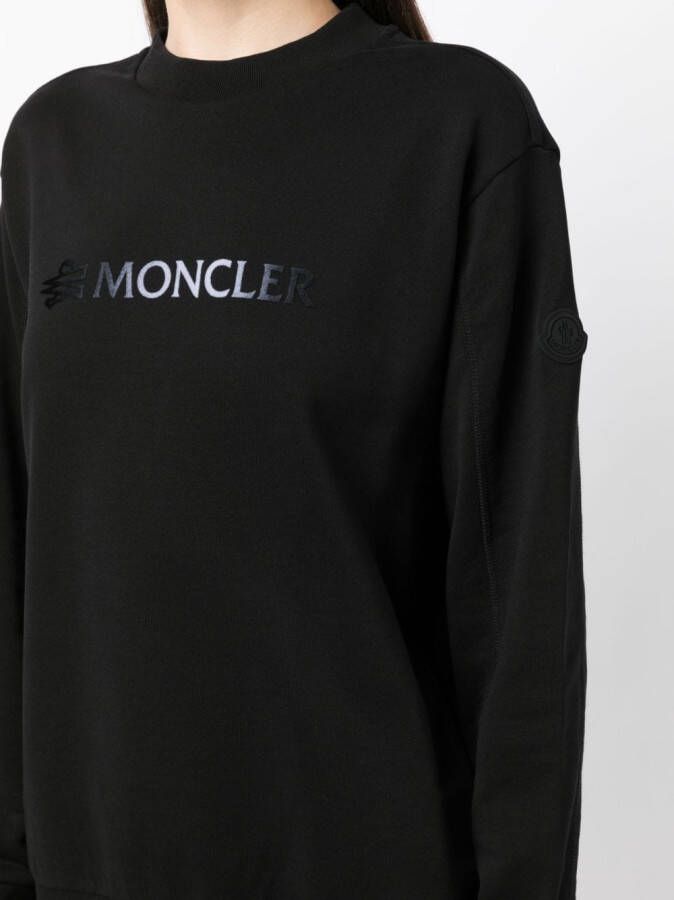 Moncler Sweater met logo-reliëf Zwart