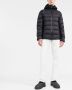Moncler Donsjack met capuchon Zwart - Thumbnail 2