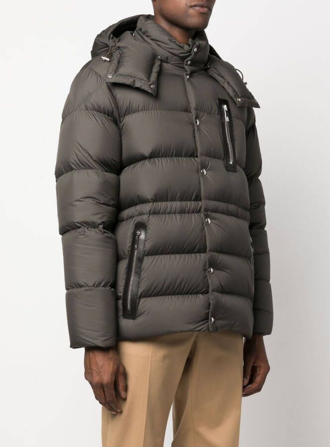 Moncler Donsjack met logopatch Groen