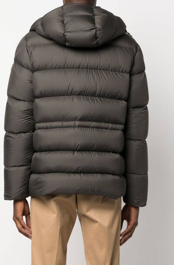 Moncler Donsjack met logopatch Groen