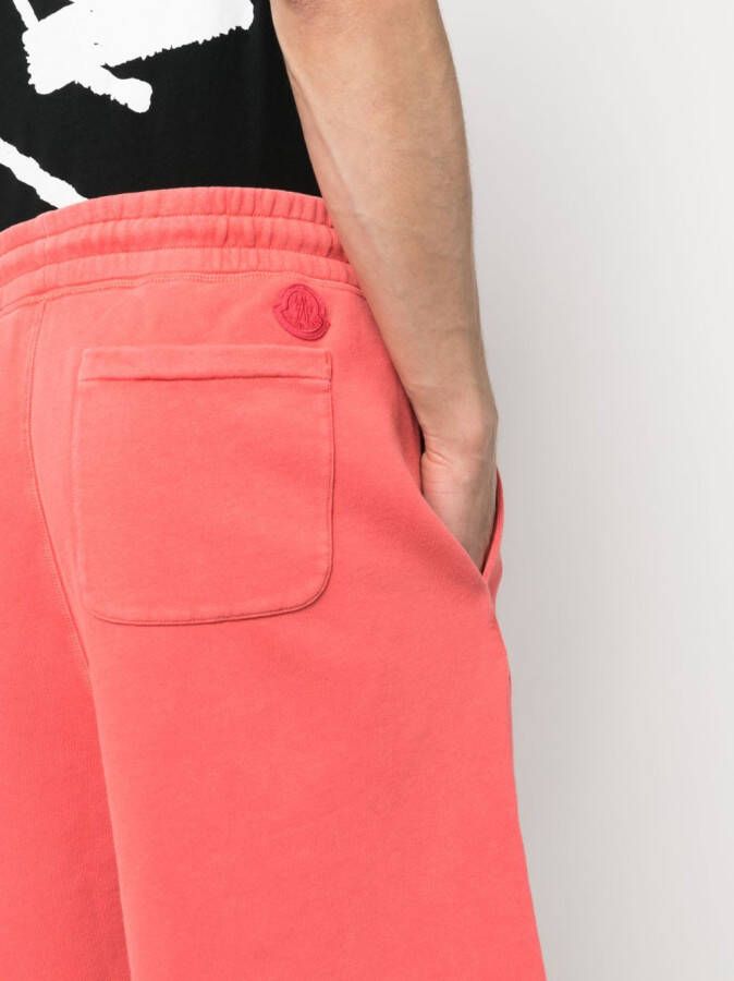 Moncler Bermuda shorts met trekkoordtaille Rood