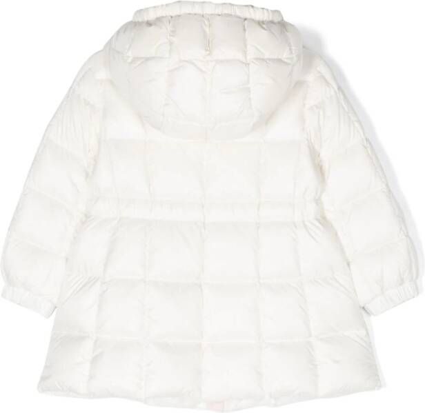 Moncler Enfant Anya gewatteerd jack met capuchon Wit