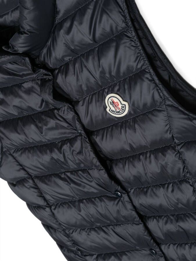Moncler Enfant Bodywarmer met logopatch Blauw
