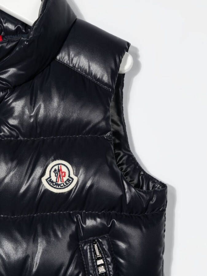 Moncler Enfant Bodywarmer met logopatch Blauw